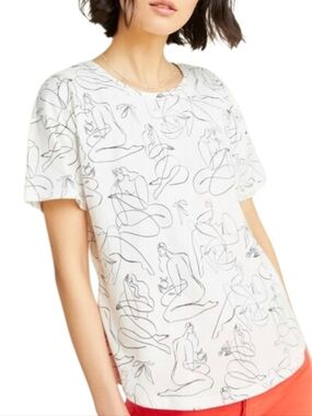 Anthropologie Maggie Stephenson Sisterhood Drawing Graphic Tee